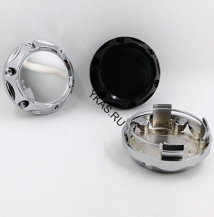 Заглушка (колпачок) на литой диск D64, наружн. d=64мм, внутр d=57мм. хром