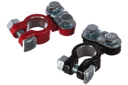 Клеммы аккумулятора Carlife  (маркировка полярности) свинцов. сплав 2шт.