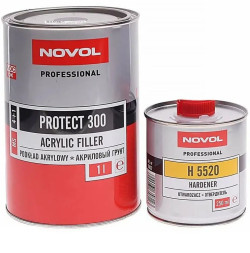 Грунт Novol Protect 300 4+1 черный 1л. (тонкий слой, универсальный, легко наносить)