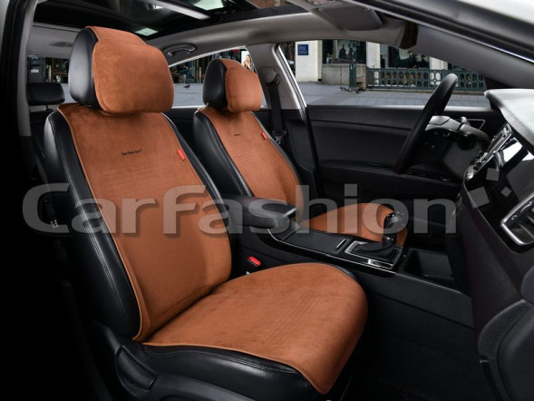 Накидки Фронт  «PRESTIGE FRONT»  Коричневый/Коричневый (искуственная замша/экокожа)