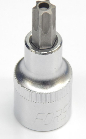 FORSAGE. Торц. головка бита с вставкой  1/2" TORX T70H  L55mm с отверстием