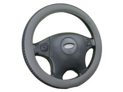 Оплетка на руль   CF  BRAID - М, Чёрный/Серый  (экокожа/плетение)