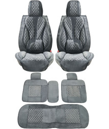 Комплект Накидок  Seintex  «Comfort Elite» Серый (велюр/подушка под поясницу/боковая поддержка)