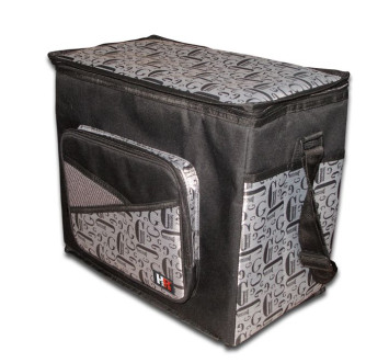 Сумка-холодильник COOLER BAG    Чёрно-Серый YF-1266  (38 x 46 x 43 см)
