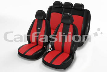 Чехлы  «MAJOR», Красный/Чёрный/Красный  (Экокожа/жаккард)