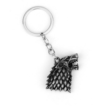 Брелок  Волк  (1 кольцо) Серебро  (блистер)