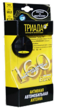 Антенна активная &quot;Triada- 160 Gold Euro&quot;  на спец. помехозащ. микросхеме, три реж. (город-трасса-кон