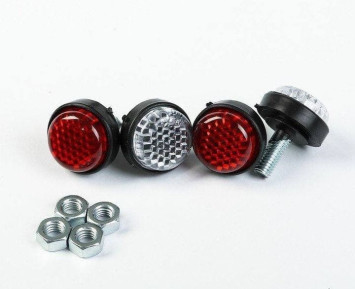 Болты для крепления номера с светоотражат. (крепление под БОЛТ) (2красн.+2бел.)