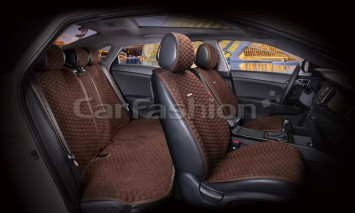 Комплект Накидок «CAPRI PRO PLUS» Кофе/Кофе/Коричневый (иск.замша)