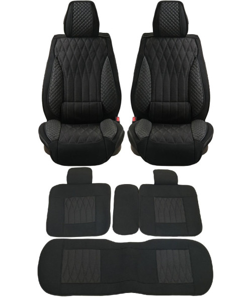 Комплект Накидок  Seintex  «Comfort Plus» Чёрный (жаккард/подушка под поясницу/боковая поддержка)