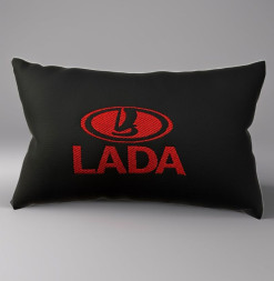 Подголовник-подушка с маркой авто  LADA  (комплект 2шт)