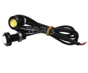 Ходовые огни SOLAR 1 LED 18*33*18мм линза , металл, врезные, 2шт черный