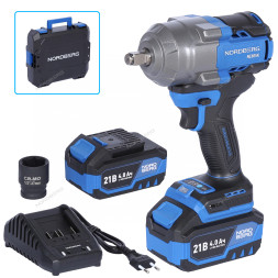 Аккумуляторный гайковерт NORDBERG NE805K (1/2", 21В, 1000Нм)