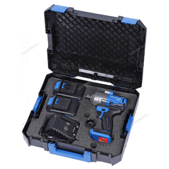 Аккумуляторный гайковерт NORDBERG NE805K (1/2&quot;, 21В, 1000Нм)