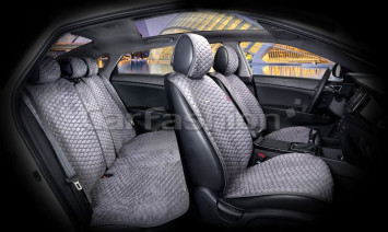 Комплект Накидок «CAPRI PRO PLUS» Серый/Серый/Св.Серый (иск.замша)