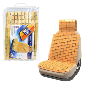 Накидка на сид. бамбуковая "Nova Bright" плоские пластины (на подголовник) бамбук (110х41см)