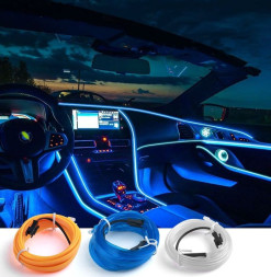 Подсветка салона светодиодная в прикуриватель 5м. красный