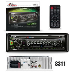 Автомагн.  CARLIVE LD3030 LED.2USB.BT.TF.FM.ISO.4RCA