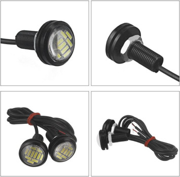 Ходовые огни SOLAR 1 LED 23*32*23мм линза , металл, врезные, 2шт черный