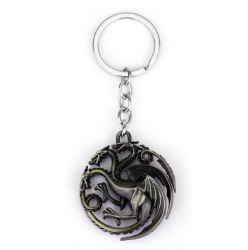 Брелок  Дракон 3х головый  (1 кольцо) Бронза  (блистер)