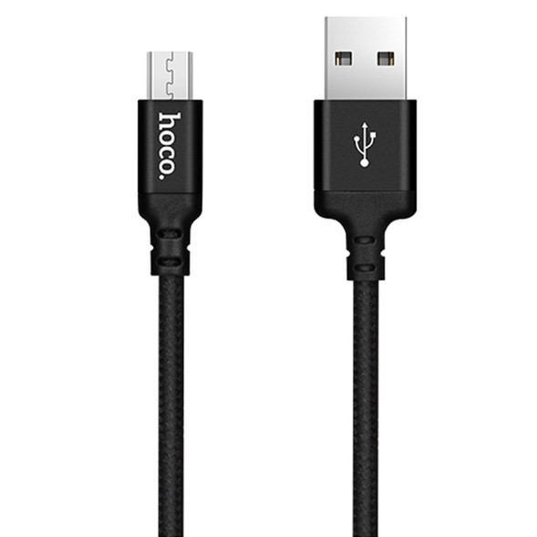 Кабель HOCO  USB - micro USB (1м)  черный X14