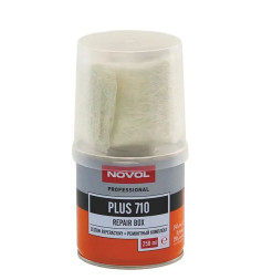 Комплект для ремонта Novol PLUS 710 (полиэфирная смола с отвердителем, стеклоткань) 0,25кг.