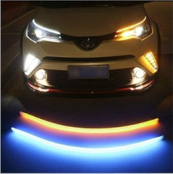 Лента сплошная, для фар  SOLAR  60*6мм  гибкие с повторителем поворота  2шт.