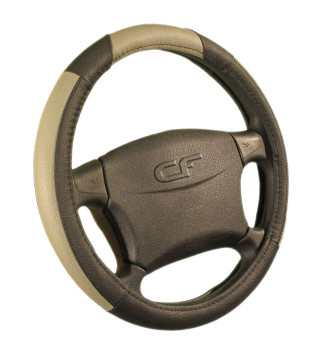 Оплетка на руль   CF  BUFFALO - М, Чёрный/Серый