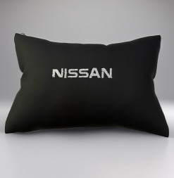 Подголовник-подушка с маркой авто  NISSAN  (комплект 2шт)