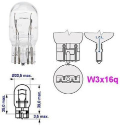 Автолампа Narva 12V  W21/5W    21/5W   W3X16g (упак.10шт)