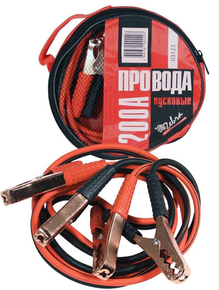 Провода пусковые  200А  &quot;Zebra&quot;  2,2м в сумке