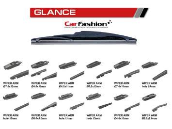 Дворники  задние  CF GLANCE 25, 10&quot; каркасные 250мм (12 адаптеров)
