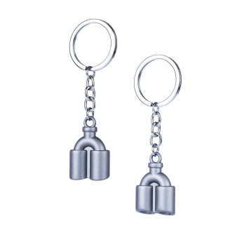 Брелок  &quot;Выхлопная система, глушитель&quot; карабин (1 кольцо)  Серый