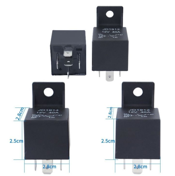 ЭТ Реле 24В 4 контакта, черный корпус, 40A