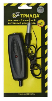 Автомоб.усилитель &quot;Tриада-302&quot;  16 дБ УКВ и FM c регулировкой коеф. усилен.