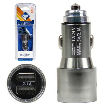 АЗУ  &quot;Nova Bright&quot;  2 USB-порта, 2100мА, 12/24В