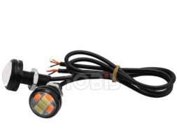 Ходовые огни  SOLAR 1 LED  23*32*23мм  линза , металл, врезные, с поворотником 2шт черный