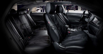 Чехлы  «5D» PREMIUM каркасные «START PLUS» Чёрный/Чёрный/Чёрный  (экокожа/нубук)