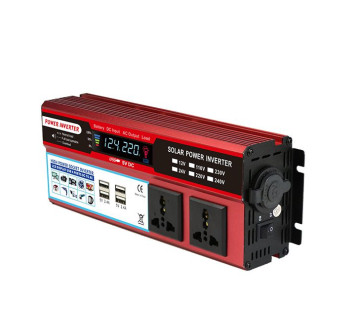 Преобраз. напряжения Carlife 12-220V 1500W, две розетки, 4 USB, вольтметр (пиковая 3000W)