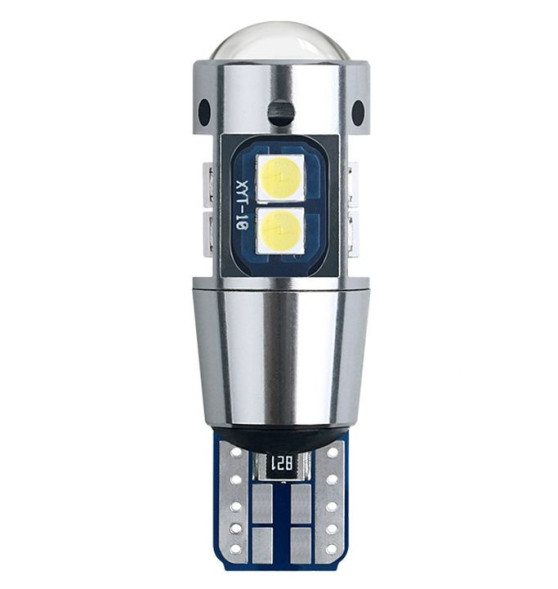 SOLAR  Свет-од  12V  T10 10 SMD (5050) W5W  W2.1x9.5d белый (с обманкой)