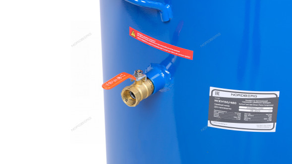 Вертикальный поршневой ременной компрессор NORDBERG NCEV150/480