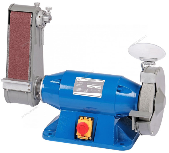 Заточной станок профессиональный NORDBERG EG2009T с шлифовальной лентой (200 мм, 220В)