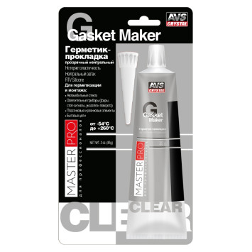 AVS  Герметик-прокладка нейтральный MasterPro &quot;прозрачный&quot; 85 гр.