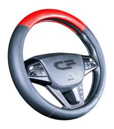 Оплетка на руль   CF  CARBON - М, Черный/Красный