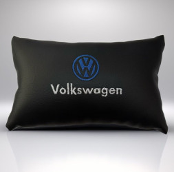 Подголовник-подушка с маркой авто  VW  (комплект 2шт)