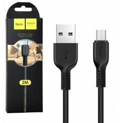 Кабель HOCO  USB - micro USB (2м)  черный X20-2