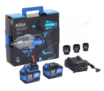 Аккумуляторный гайковерт NORDBERG NE806K-1/2 (1/2&quot;, 21В, 1500Нм)