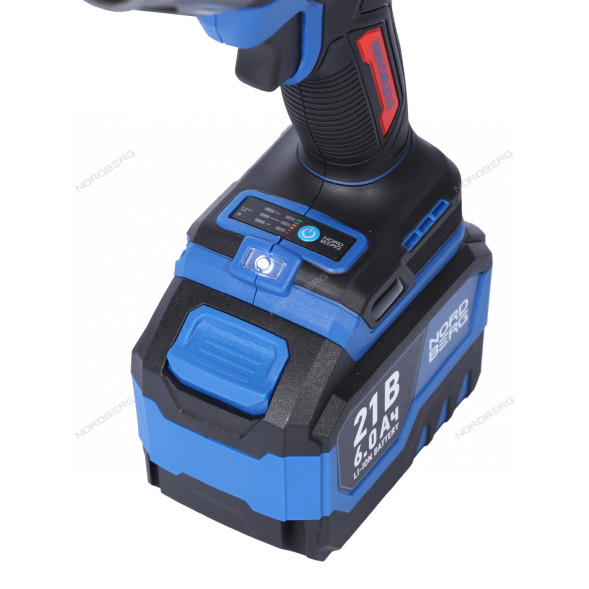 Аккумуляторный гайковерт NORDBERG NE806K-1/2 (1/2&quot;, 21В, 1500Нм)