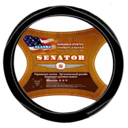 Оплетка на руль   SENATOR  Alaska - M, Чёрный (замша)