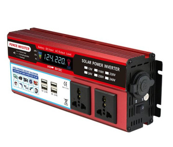 Преобраз. напряжения Carlife 12-220V 2000W, две розетки, 4 USB, вольтметр (пиковая 4000W)